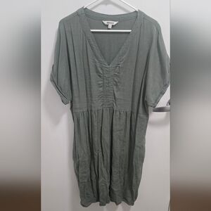 Green Short Sleeve Dress